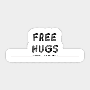 Free Hugs (BnW) Sticker